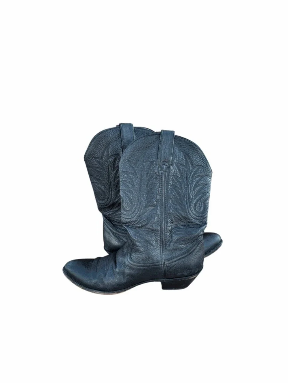 Durango Black Leather Pull On Cowboy Western Ranch Horse Riding Barn Boot Men 10